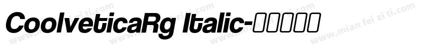 CoolveticaRg Italic字体转换